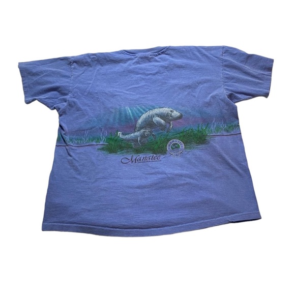 Vintage Florida Manatee Endangered Species T-Shirt Single Stitch All Over Nature - Picture 2 of 7